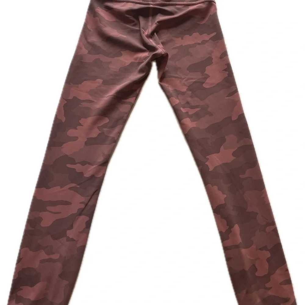 Lululemon Athletica Pink and Brown Leggings with Stretchy Fit